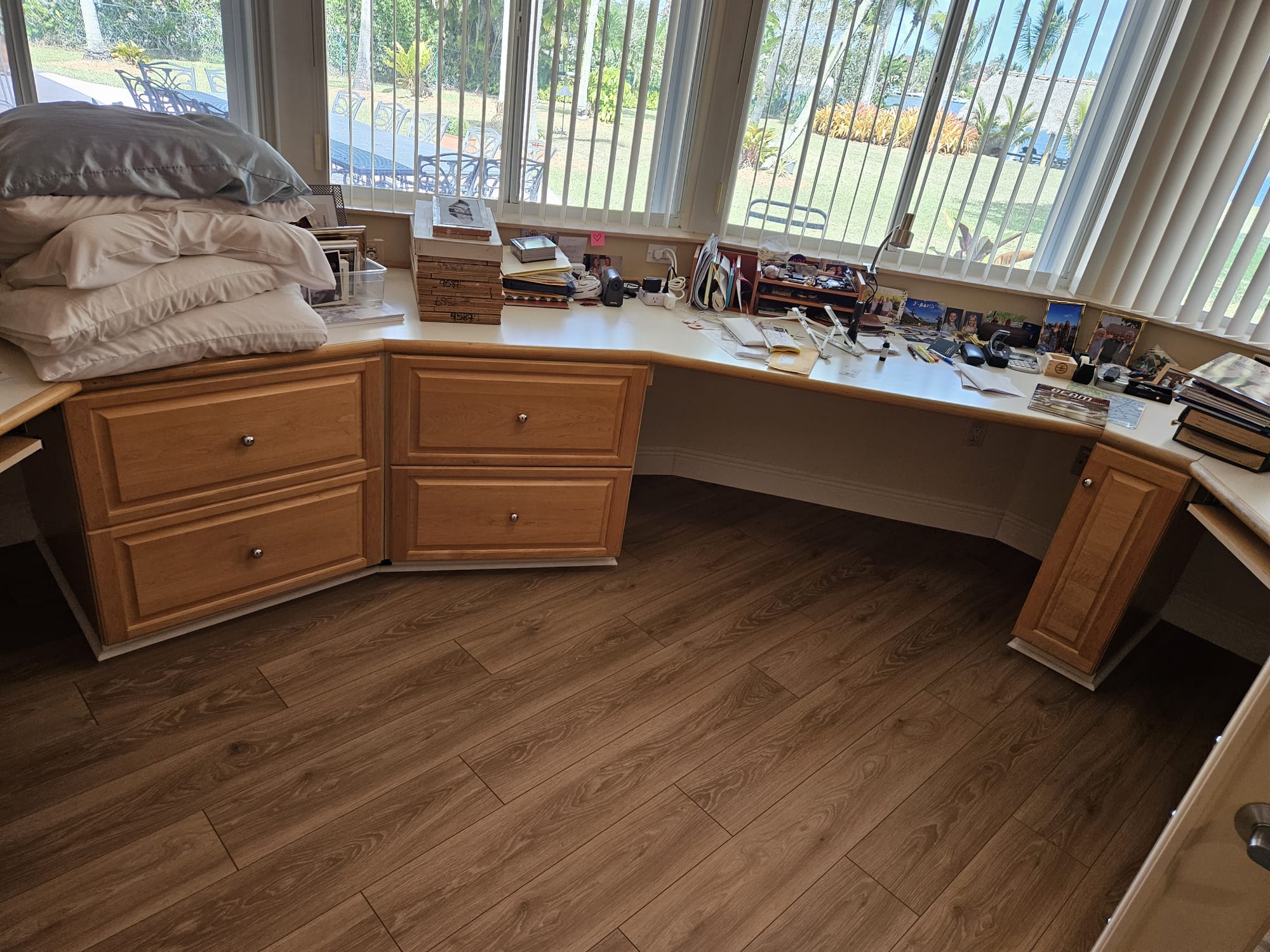 close up cut office (light brown beechy) flooring (3)