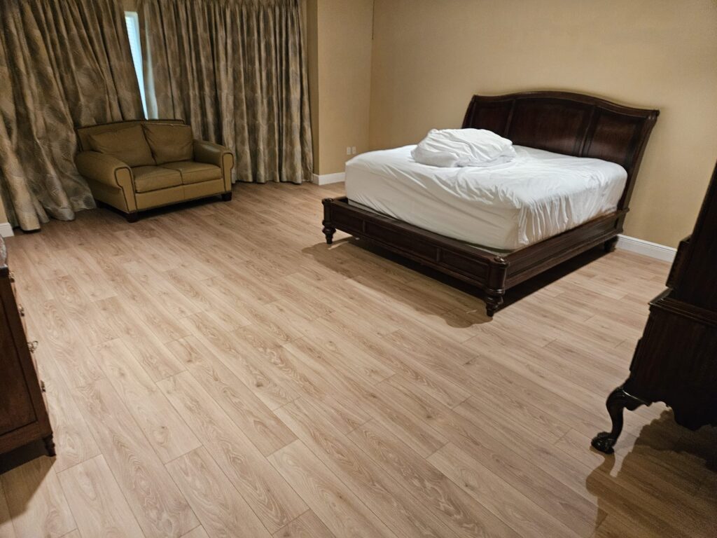 wide shot horizontal (light brown beechy) flooring bedroom (6)
