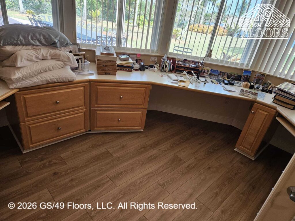 close up cut office (light brown beechy) flooring (3)